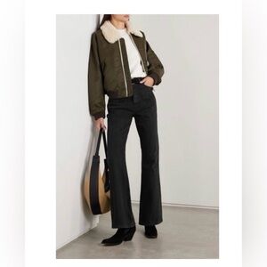 Re/Done Riding Jean Striped Night Rider Black 32x33” Bootcut Western Flare NWT